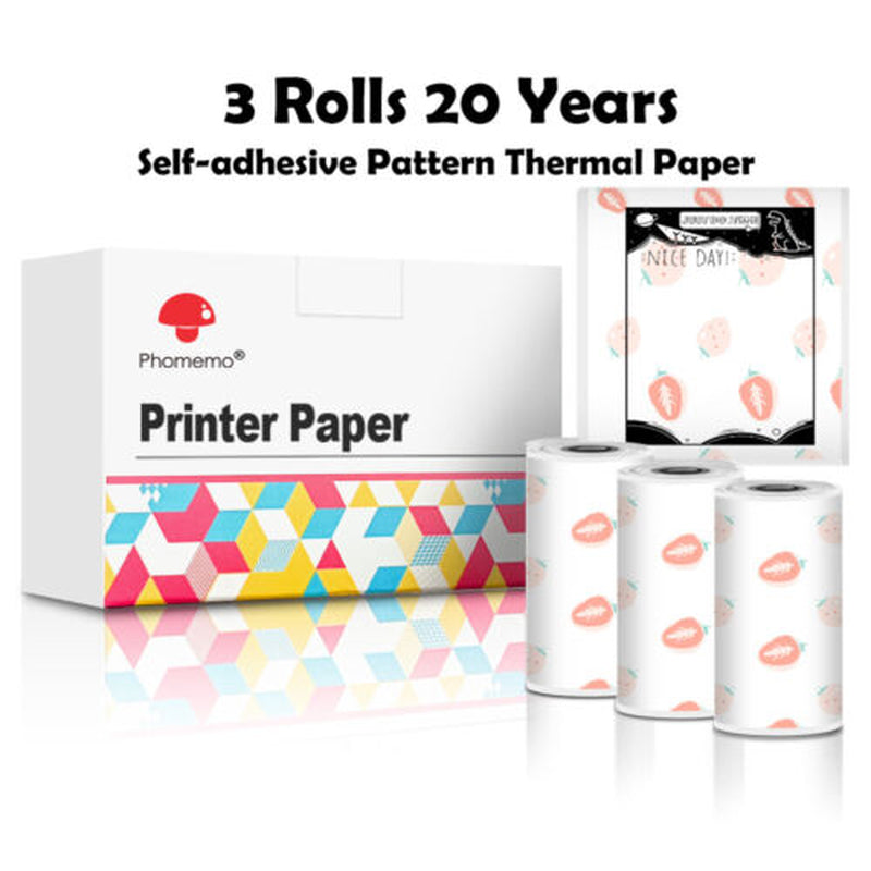 Mini Pocket Thermal Printer Bluetooth Wireless Photo Notes Inkless Sticker Paper
