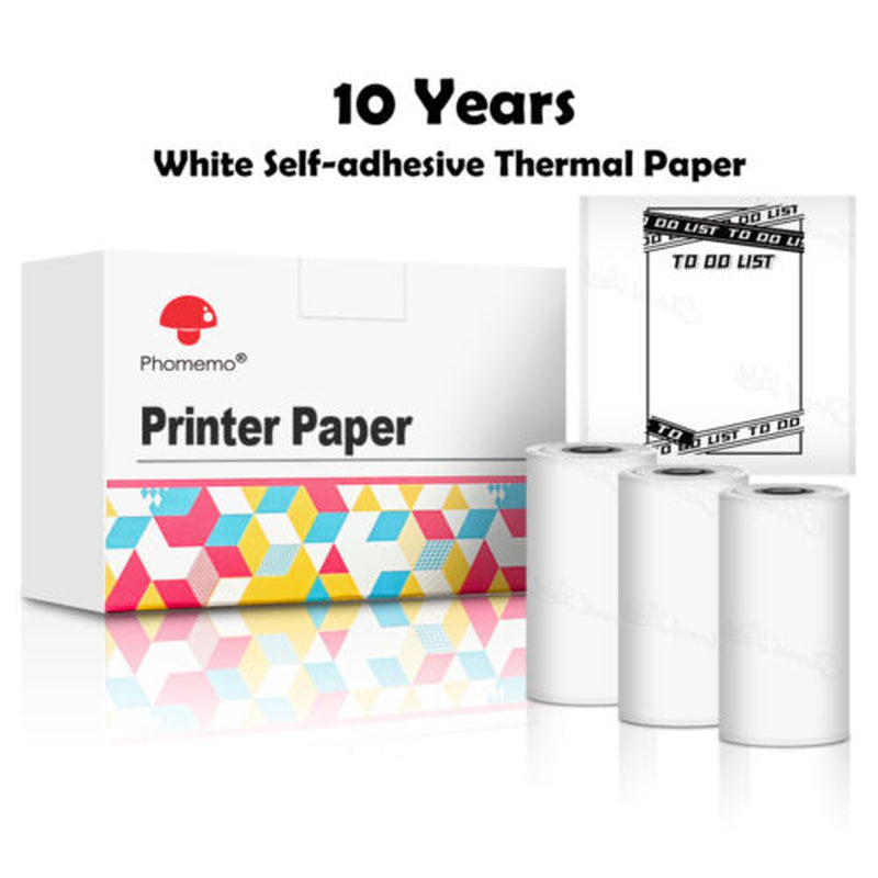 Mini Pocket Thermal Printer Bluetooth Wireless Photo Notes Inkless Sticker Paper