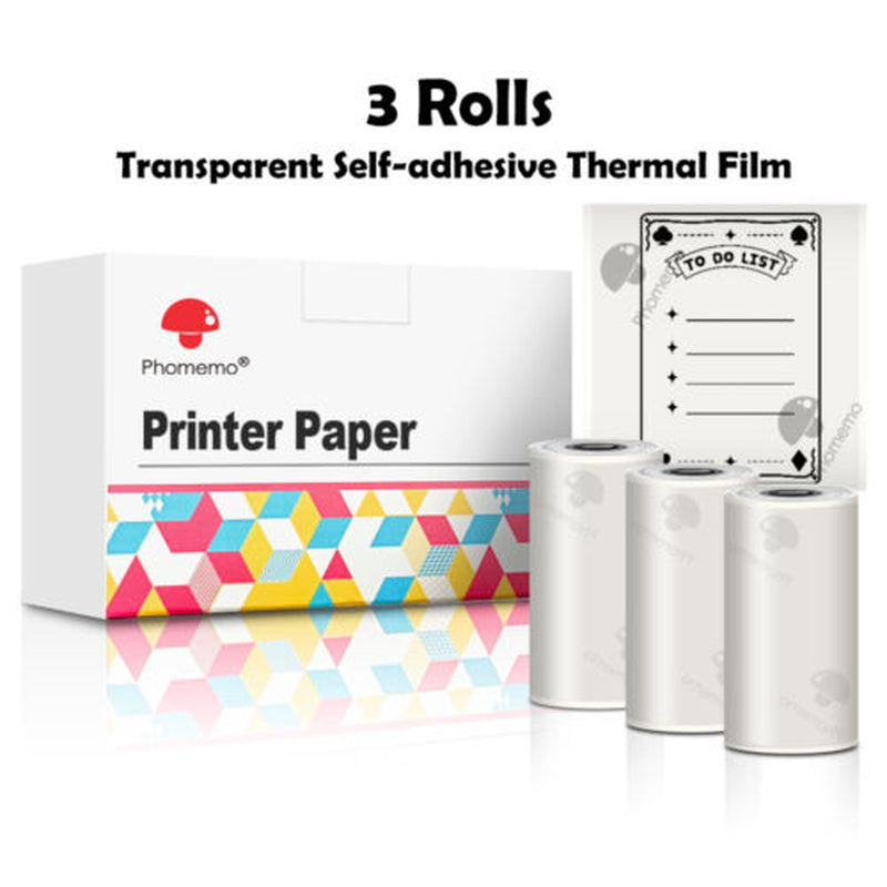 Mini Pocket Thermal Printer Bluetooth Wireless Photo Notes Inkless Sticker Paper